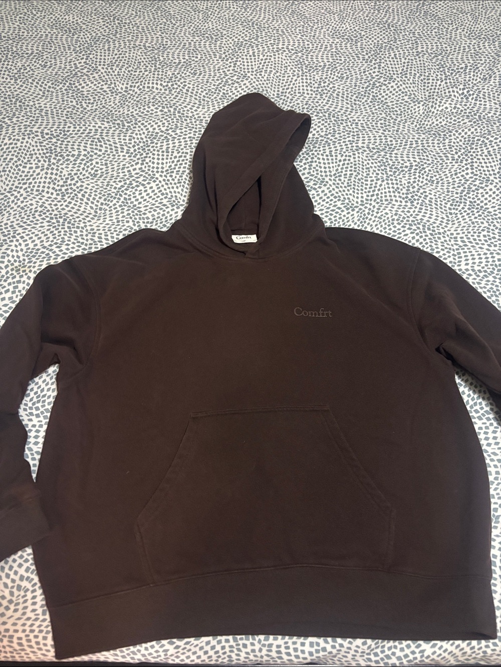 Comfort women’s lightweight Brown Hooded Pullover Sweatshirt